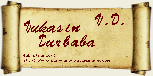 Vukašin Durbaba vizit kartica